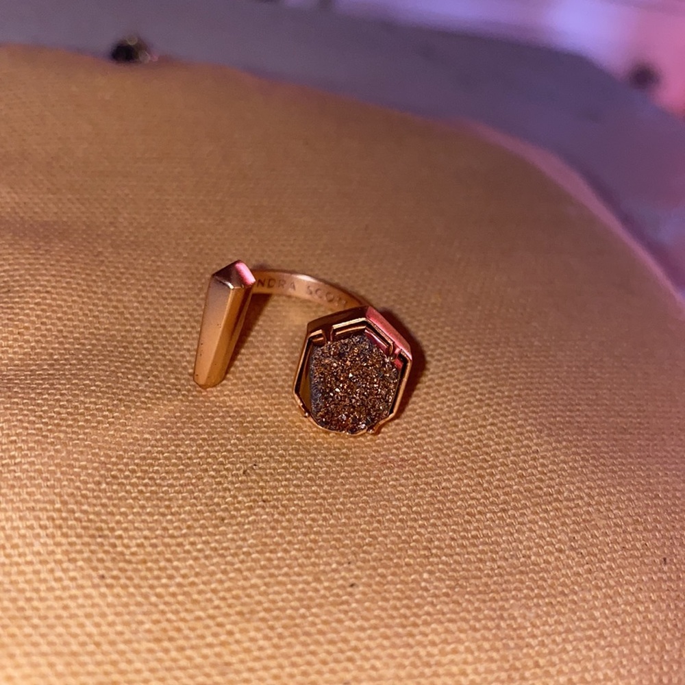 statement ring with druzy stone